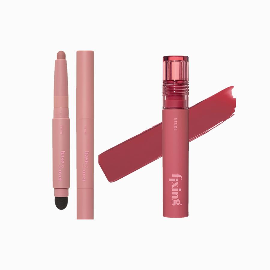 Etude Base & Over Lip Pencil #Pink Beige 1g + Fixing Tint 4g