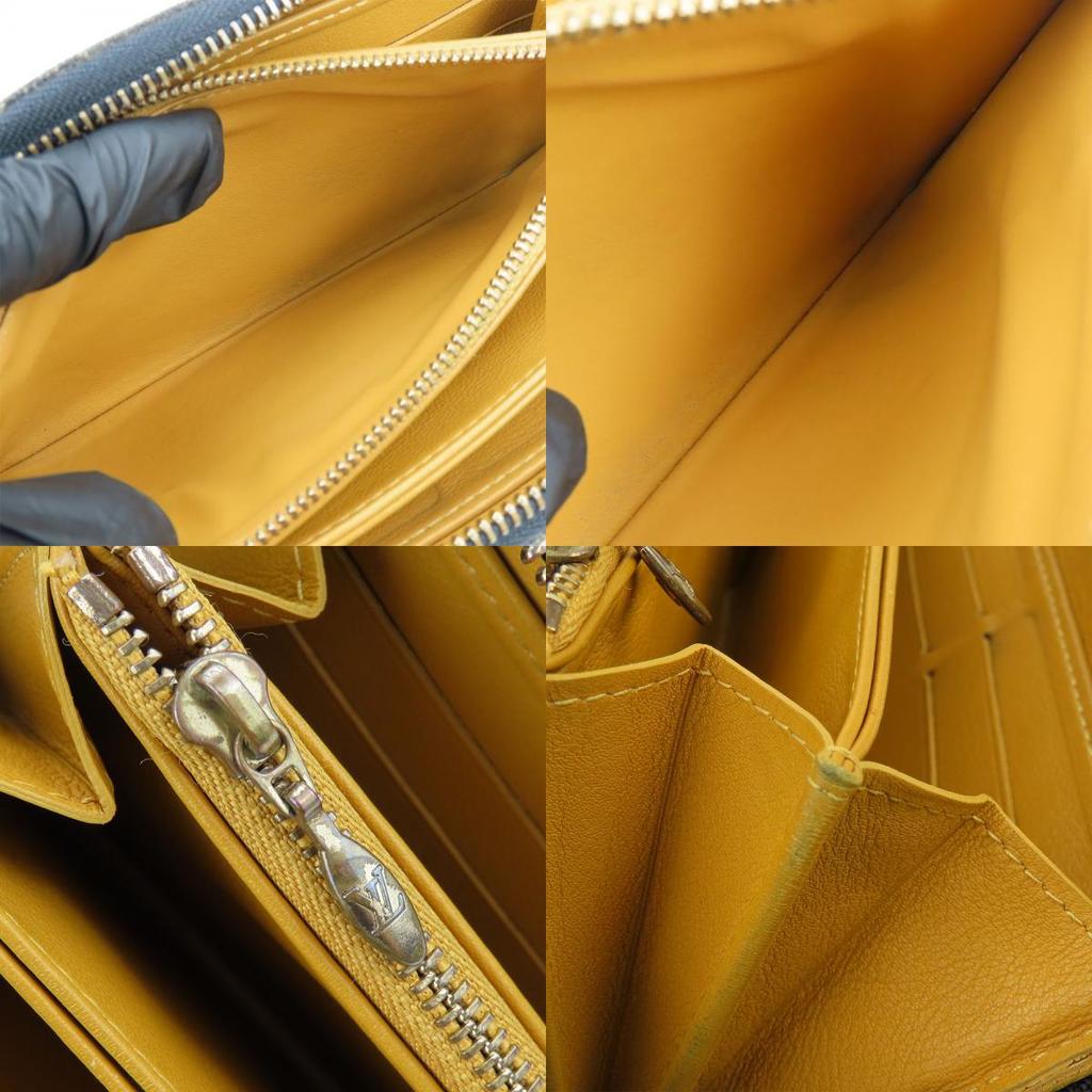 Used LOUIS VUITTON Purse Zippy wallet M95614 Zip Around Monogram denim Noir black Accessory