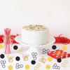 100PCS Bee Confetti Bee Dot Stripes Yellow Black Circle Honeycomb Hexagon Confetti for Baby Shower Themed Bee Birthday Table Decoration Supplies