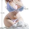 3D Sexy Silikonbrüste und Big Ass Torso Metallskelett Realistische künstliche Muschi Vagina Anus Dual Channel Männlicher Masturbator