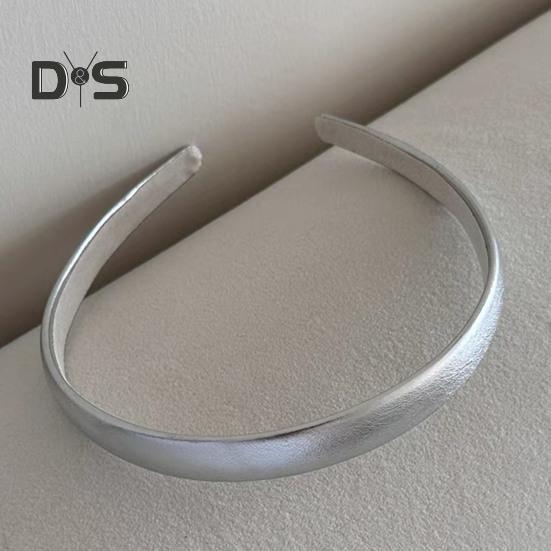 Adjustable Golden Headband Faux Leather Wrapped Thin Hair Hoop Luxurious Finish Satin Material Weddings Hairband