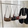 Niche pleated underarm bag women's ballet style bow strap women's bag shoulder bag texture dumpling bag