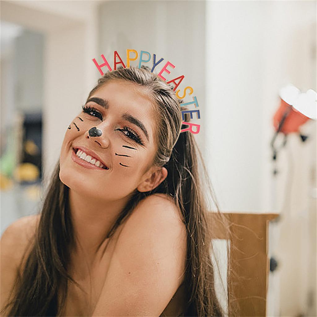 Happy Easter Party Headband Carnivals Party Crownpieces Headdress for Adult Teens Festival Celebration Party Props