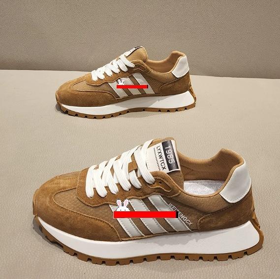 Spring new thick-soled low-top shoes three-bar mesh breathable casual shoes trendy zmd
