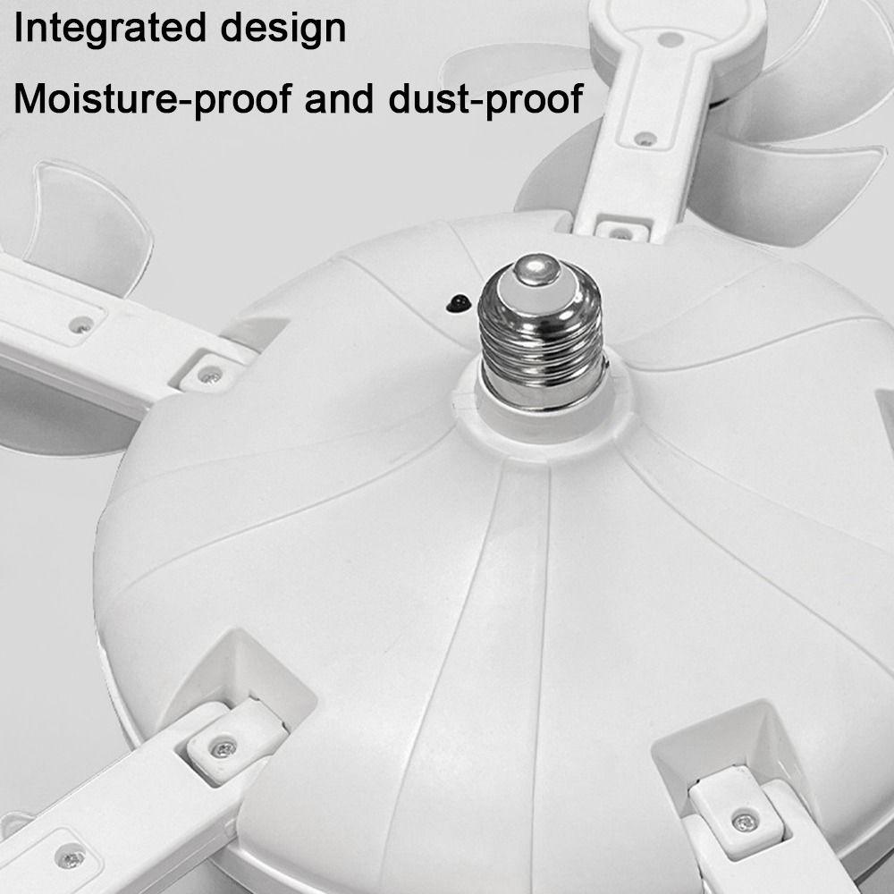 Wind Speed Adjustable Hanging Fan with LED Light 3 Lighting Modes Electric Cordless Fan Office