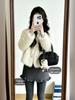 Women's Lace Polka Dot Ruffle Skirt - Spring 2026 Miu-Style Woolen A-Line Short Skirt