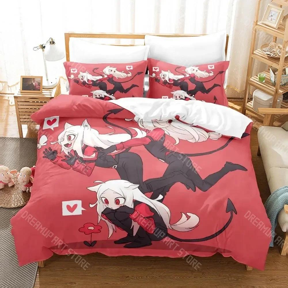 3D Print Helltaker Bedding Set Single Twin Full Queen King Size Bed Set Aldult Kid Bedroom Duvetcover Sets Anime