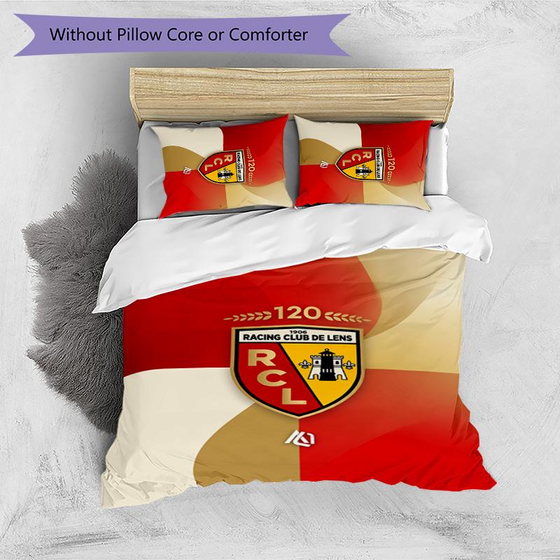 Lens FC Printed 3PCS Bedding Set Breathable Duvet Cover with Pillowcases Decorative Bed Linen for Bedroom Home
