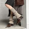 7.5CM Womens Pointed Toe Chunky Heel Loafers Fashion Simple Elegant Fall Single Shoes