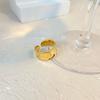 Stainless Steel Open Ring Female Non-fading Ring Punk Titanium Steel Gold-plated Ring Jewelry