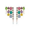 Luxenter Earrings with Multi-colored Crystal 18k Gold Finish - Shamwa