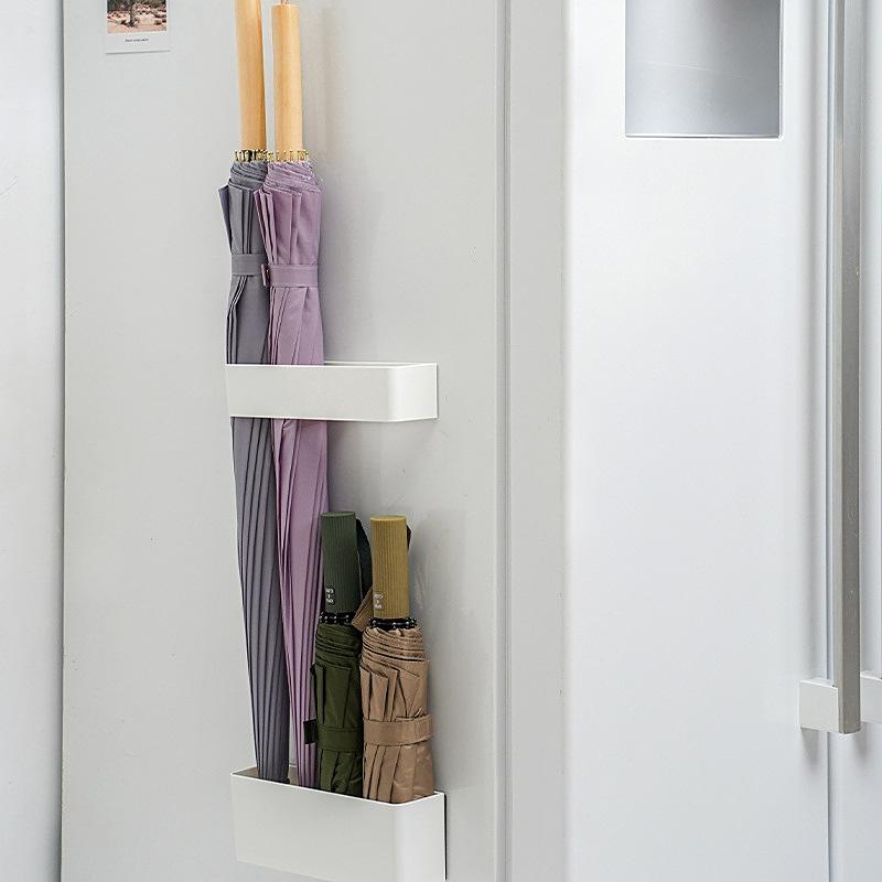 Wall Mounted Umbrella Stand Puncture Free Storage Shelf Rack Umbrella Holder Hanger Organizer for Office Home