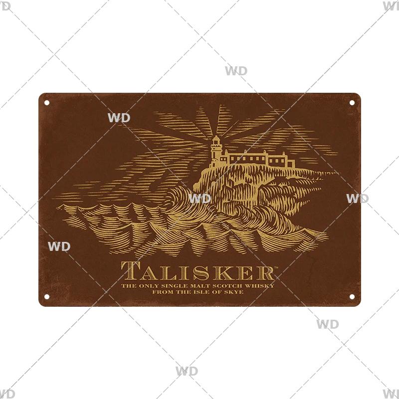 Whisky Marke Metall Vintage Blechschild Metallschild Dekorative Wandplakette Werbeschild Pub Bar Club Man Cave Dekor Wanddeko