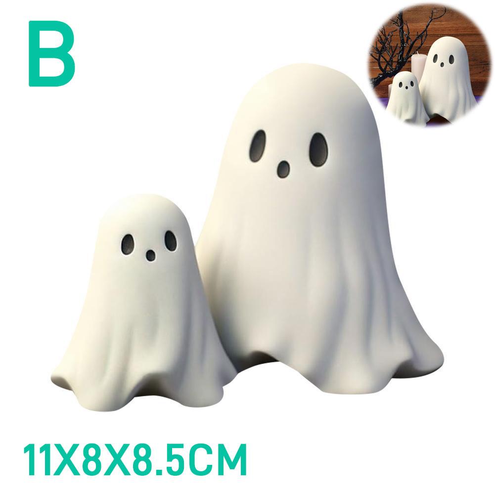 Halloween Middle Finger Ghost Decoration Cute Ghost Statue For Home Fireplace Decor Smooth Body Enhance Festive Atmosphere