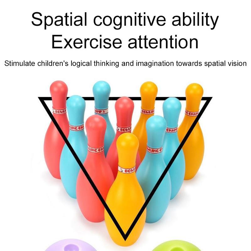 Bowling Set Holiday Party Gatherings Casual Games Ball and Pins Bowling Plastic Funny Bowling Set Family Leisure Game TMZ