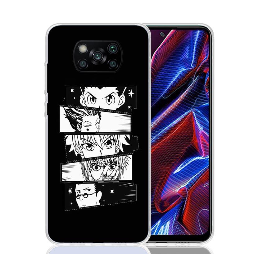Black White HXH X Hunter Case Phone Cover for Xiaomi Poco X3 Nfc X5 X6 X7 X4 Gt F7 Ultra F6 F5 Pro F4 F3 M5S M4 M6 M3 Trend Fund
