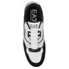 Emporio Armani EA7 Perforated Round Toe Lace-Up Logo Print Low-Top Sneakers Unisex Sneakers White Black X8X187XK402C695