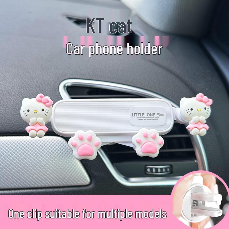 KT Cat Anti-shake Car Air Vent Phone Holder for Girls