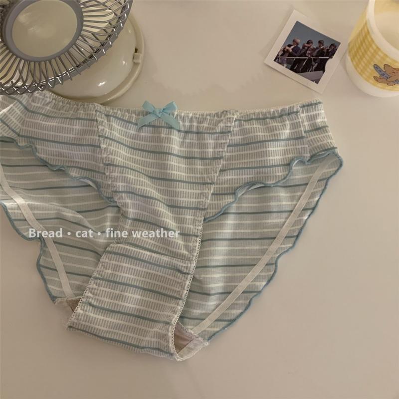 

Детское личное белье с оборками по краям, симпатичное нижнее белье, сексуальные трусики со средней талией, летние хлопковые трусики One size