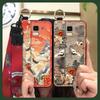 Wrist Strap Chinese style Phone Case For Samsung Galaxy J6 2018/SM-J600F Anti-dust Kickstand Shockproof Fashion Durable