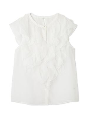 Blusa Mini Babado Lily Brown LWFT254005 Branca Feminina