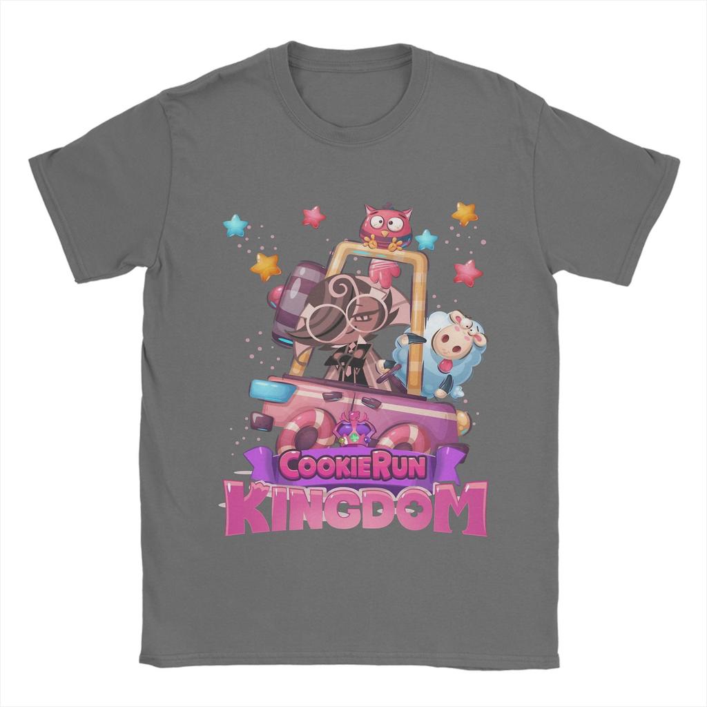 Cookie Run Kingdom  T Shirts Men Pure Cotton Funny T-Shirt O Neck  Tees Short Sleeve Clothing New Arrival