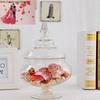European Style Transparent Glass Food Candy Jar with Lid Decoration Jar Wedding Arrangement Decoration Household Glass Storage