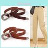 Minimalist Pu Leather Waist Belt With Pin Closure For Everyday Office Style
