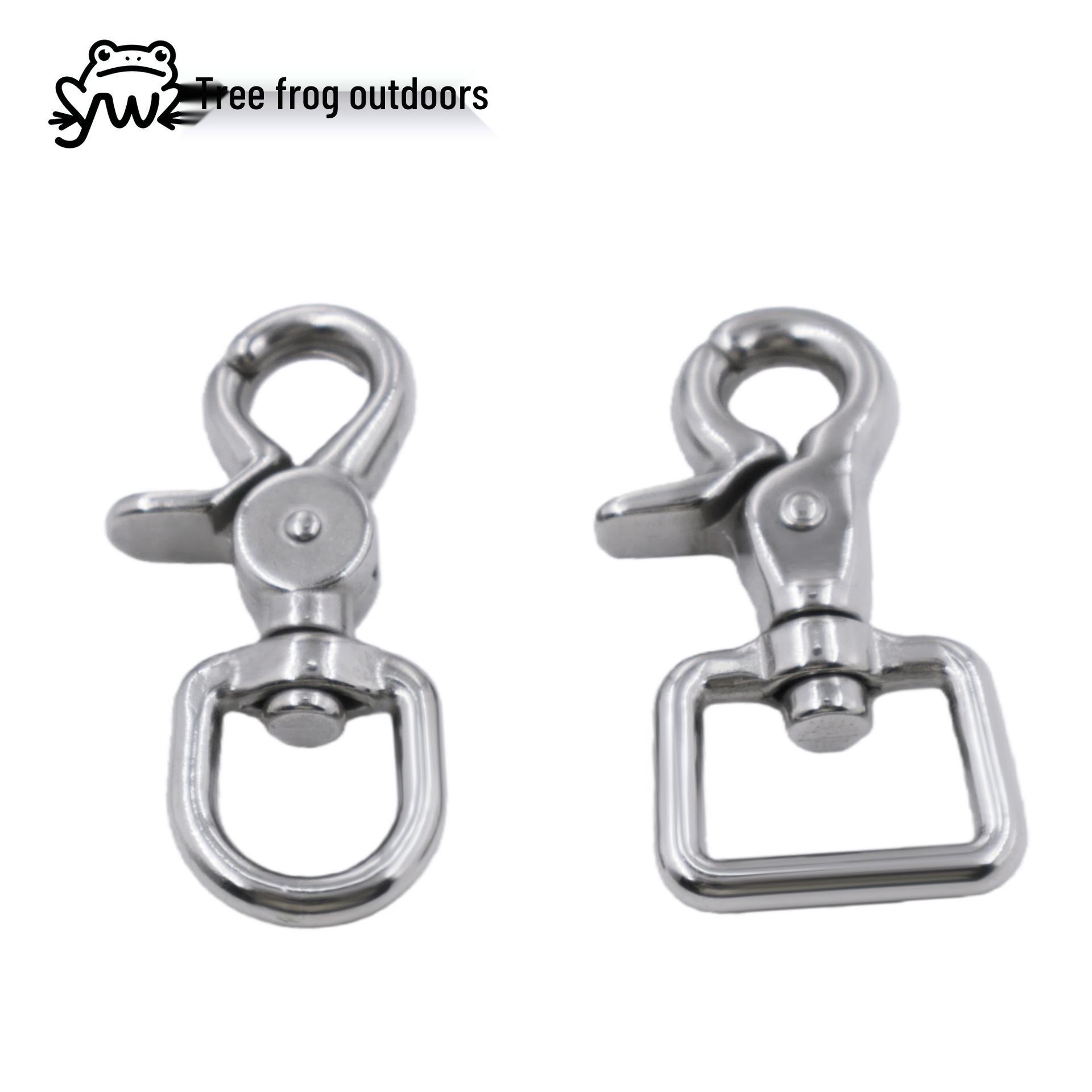 316 Stainless Steel Diving Hook with Lobster Clasp and Swivel Keyring 316-65mm (Weight 45g)