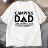 Camping Dad Tshirt Tent Campfire Graphic Casual Short Sleeve Unisex Tee Fathers Day Gift Vintage Design Outdoor Dad Tshirts
