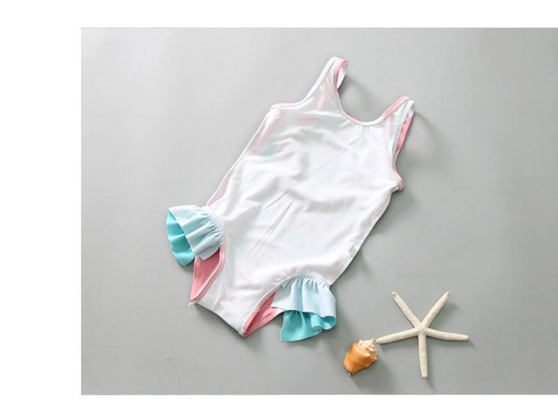 Infant Girls' Long-Sleeve Sun Protection Swimsuit (Ages 0-8)