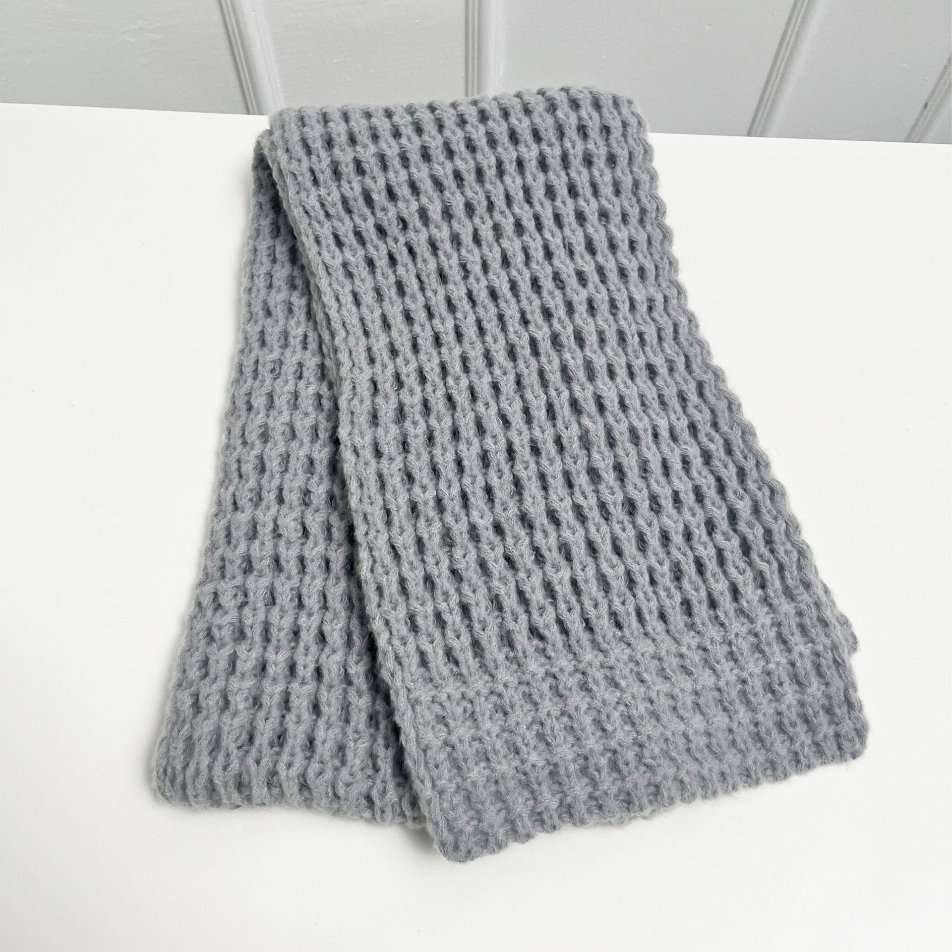 

Knitted scarf women s winter thickened warm soft solid color couple scarf shawl scarf
