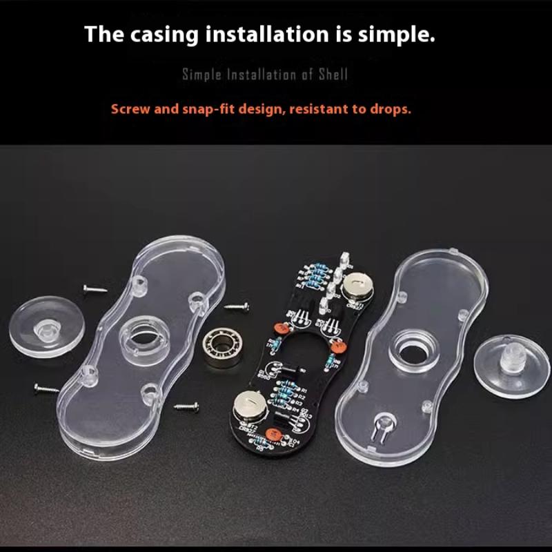 LED Rotující Gyroskop DIY Kit SMD Pájení POV Rotace Barevná Dioda Světelný Tréninkový Gyroskop Kit Sada pro Pájecí Praxi