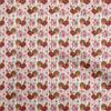 oneOone Cotton Flex Grayish Blue Fabric Birds Rooster  Quilting Supplies Print Sewing Fabric By The Yard 40 Inch