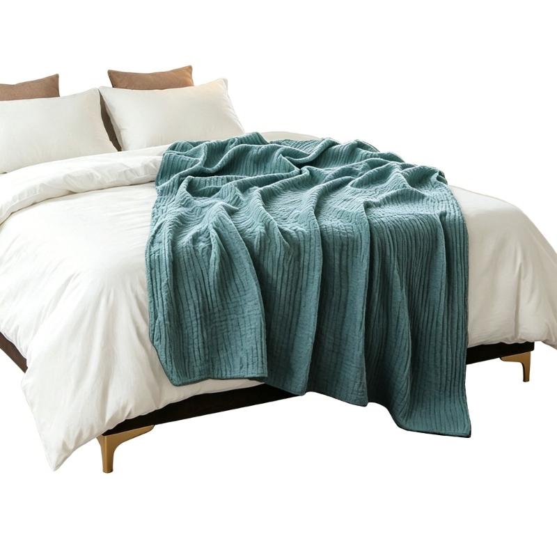 Cotton Gauze Blanket Lightweight & Breathable Soft Cotton Gauze Throw Blanket for Warm Nights Camping & Travel Use