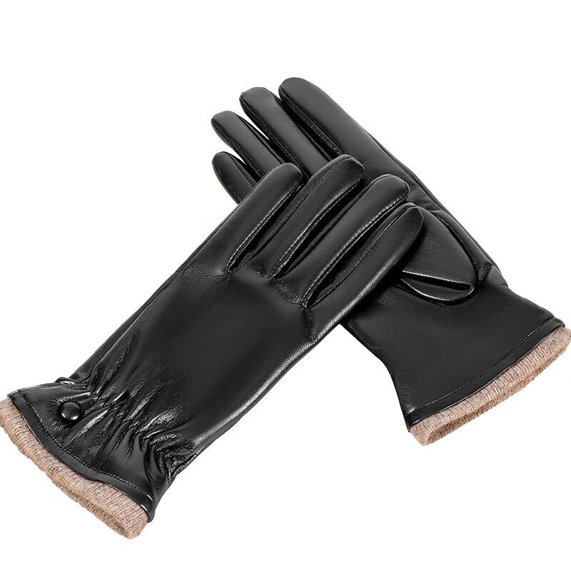 A-F727 Deluxe Soft Leather Wool Gloves