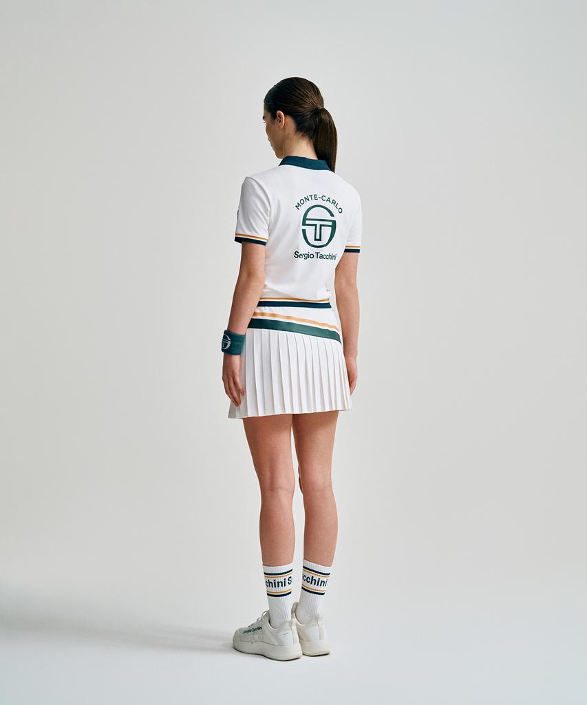 SERGIO TACCHINI W Mc Scratch Staff Pleated Skirt (White)