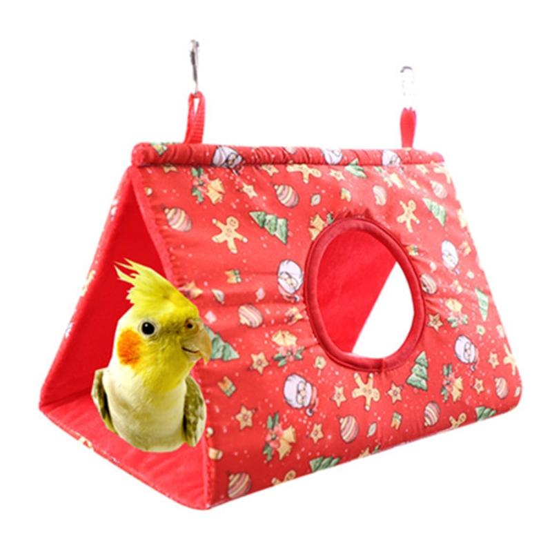 Bird Hanging Hammock for Cage Winter Warm Nest Tent House Hideout Parrot Snuggle Hut for Sleeping Playing & Rest