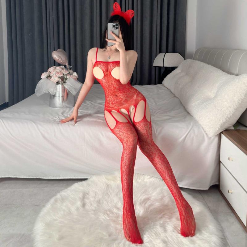 Sexy Underwear Open-file Revealing Breasts, Sexy Stockings, One-piece Mesh, Seduction Suit, Uniform, Pure Desire, Passion, No Transparency