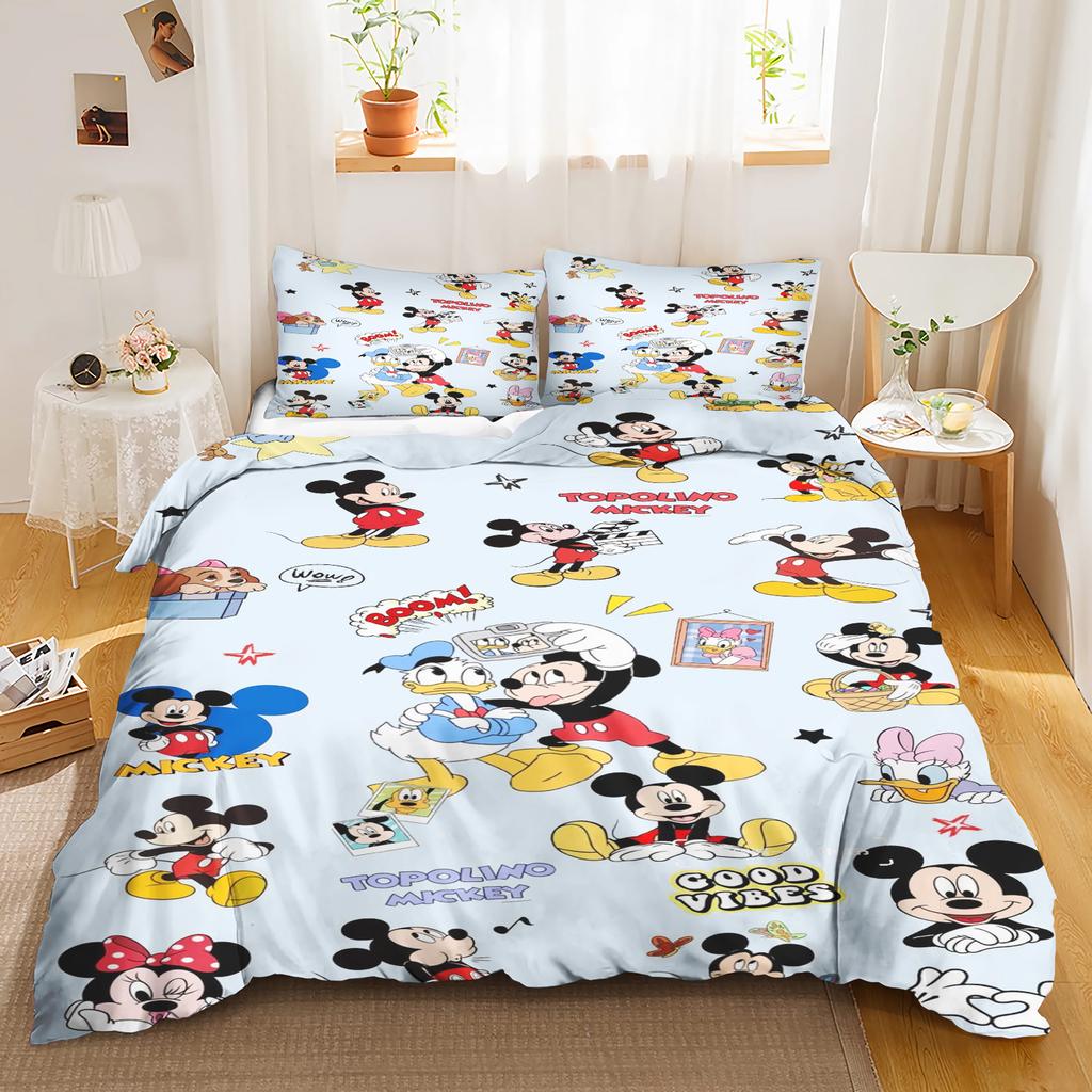 Mickey Anya Forger Duvet Cover Set Comforter Bedding 3d Children'S Bedding Set 3-Piece 1 Quilt Cover King Size