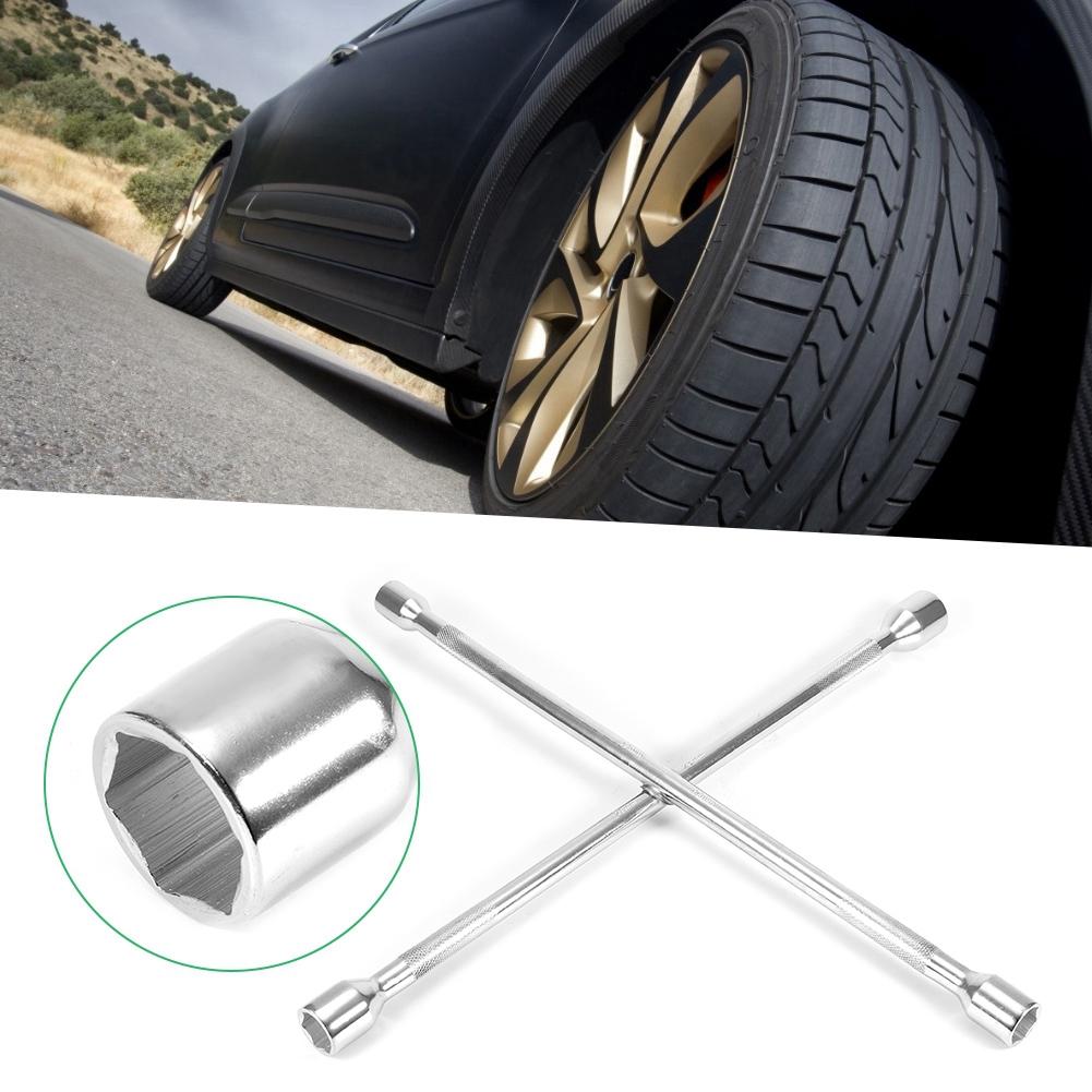 Car Repair Tools 4 Way Wheel Socket Wrench Universal Spanner Tire Removal Tool