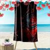 Spider Emblem On Red Texture A Must-have Beach Towel for Beach Travel