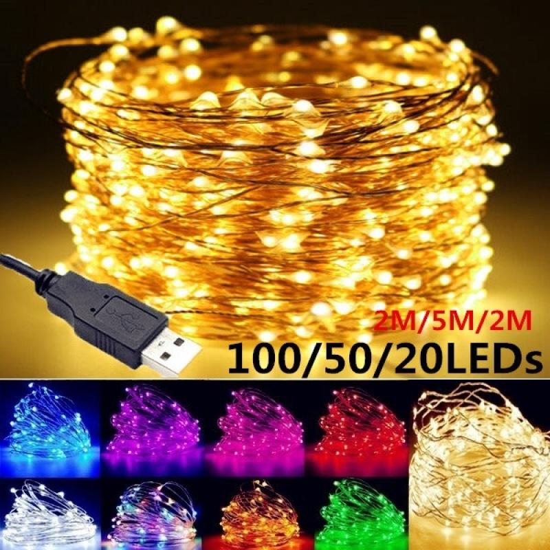LED Fairy Light 20/30/40/50/100 LED Fairy String Copper Wire Battery Operated Party Garden Light