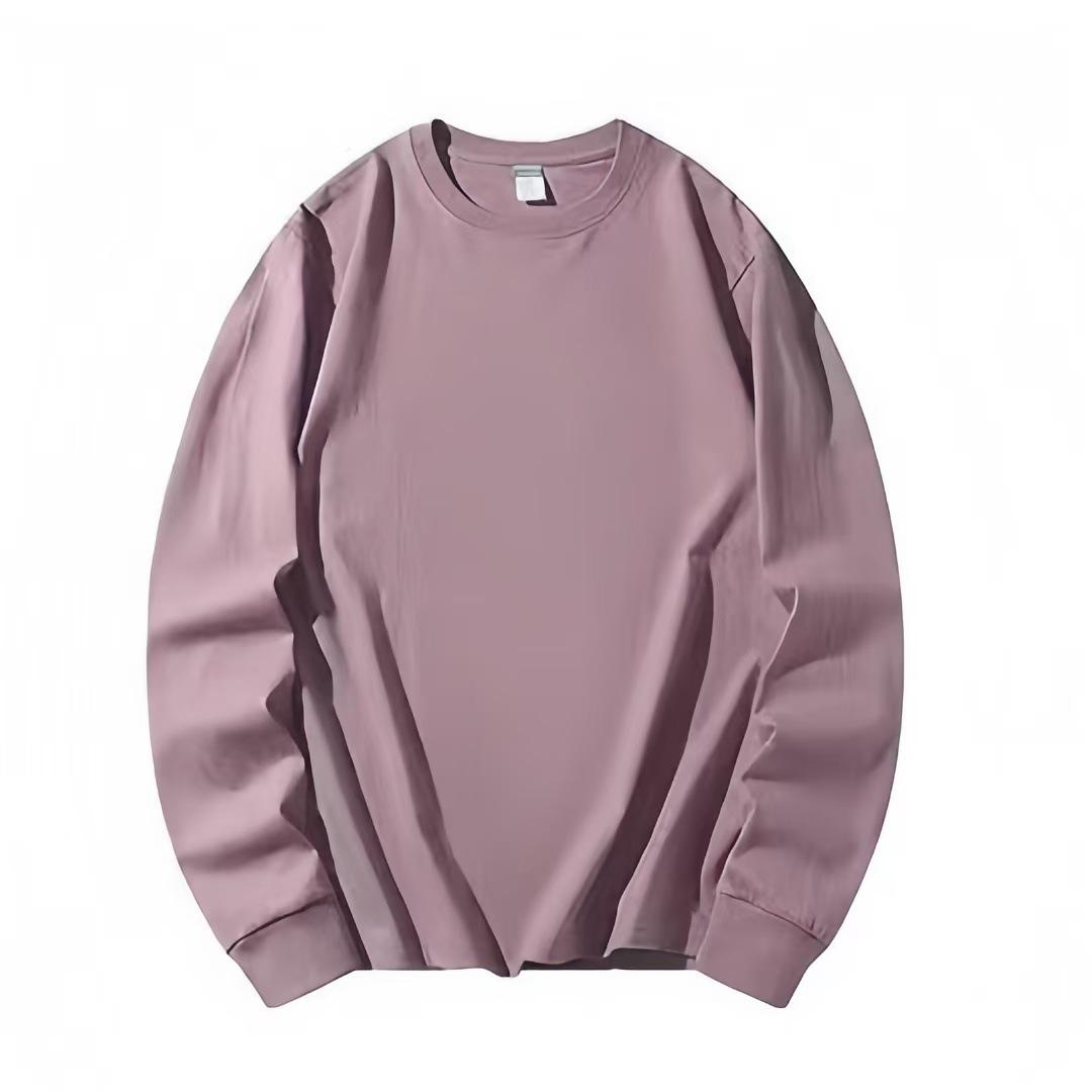 

Unisex Heavyweight 400g Pure Cotton Long Sleeve Whitening T-Shirt – Thick, Non-Transparent, Casual Base Layer XL (Recommended 165-190 Jin)