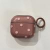 Niche semi-transparent pink brown polka dots are suitable for airpodspro 1st generation 2nd generation 3rd generation 4th generation bluetooth headset