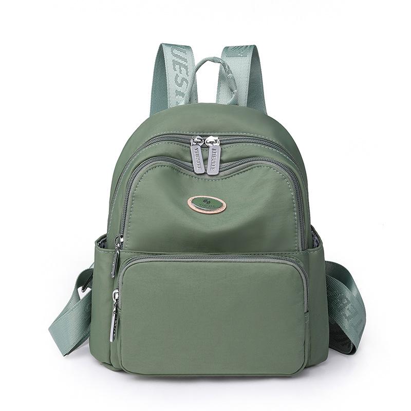 Schoolbag Women's Casual Backpack Wholesale Korean Version Trendy Solid Color Travel Backpack Nylon Oxford Cloth Small Backpack