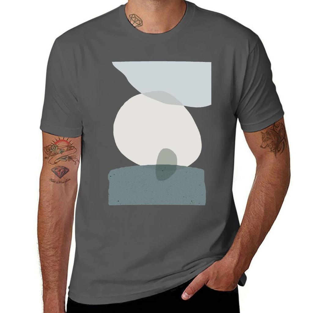 Mid Century Minimalist Tshirt Simple Solid Color Crew Neck Tee