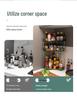 Light Luxury Double-Layer Bathroom Corner Shelf for Cosmetics - Model 3402