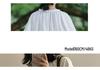 Spring/Summer 2026 Artistic Loose-Fit Plus Size Women's Linen Shirt with Pleated Stand Collar and Long Sleeves