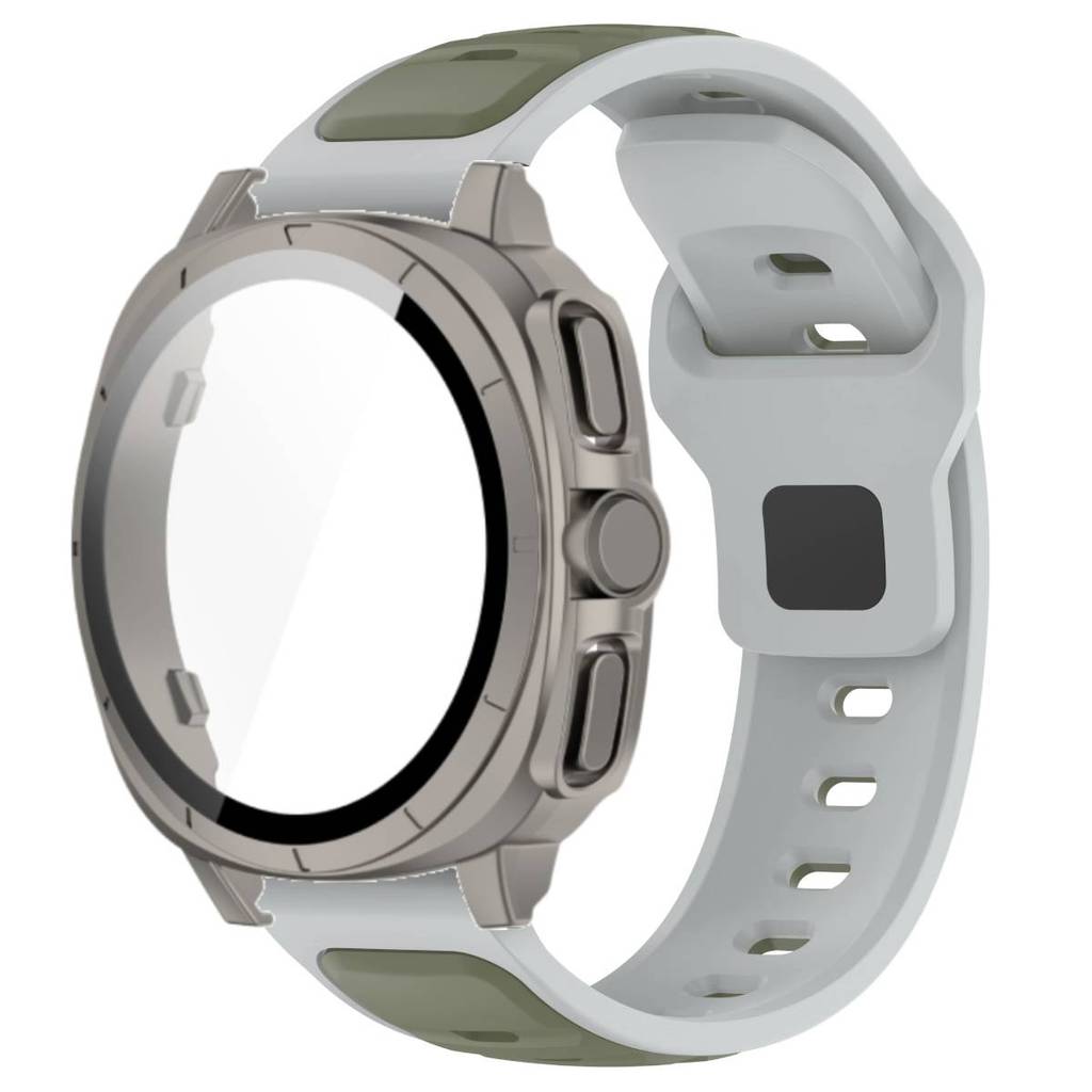 Silicone Band +Tempered Glass Case For Samsung Watch 7 40mm 44mm Strap Protector Cover For Samsung Galaxy Watch 7 44mm 40mm